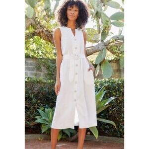 J. McLaughlin White Midi Dress